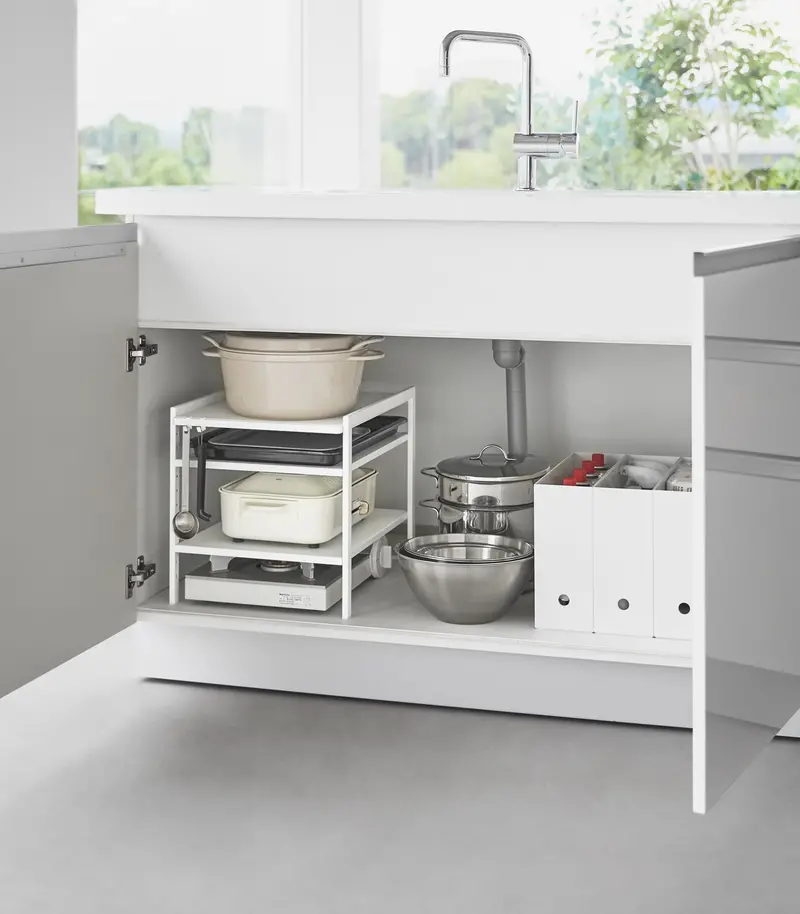 14-Inch Three-Tier Cabinet Shelf Extender – Steel 1