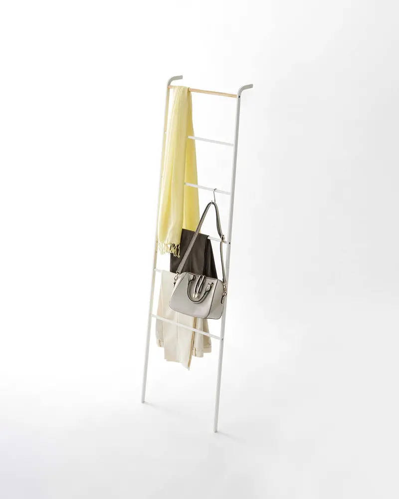63-Inch Leaning Ladder Shelf – Steel Storage Rack For Towels, Blankets & More 1
