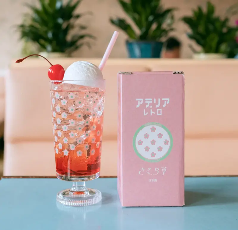 Aderia Sakura-Inspired Glass Wine Goblet 1