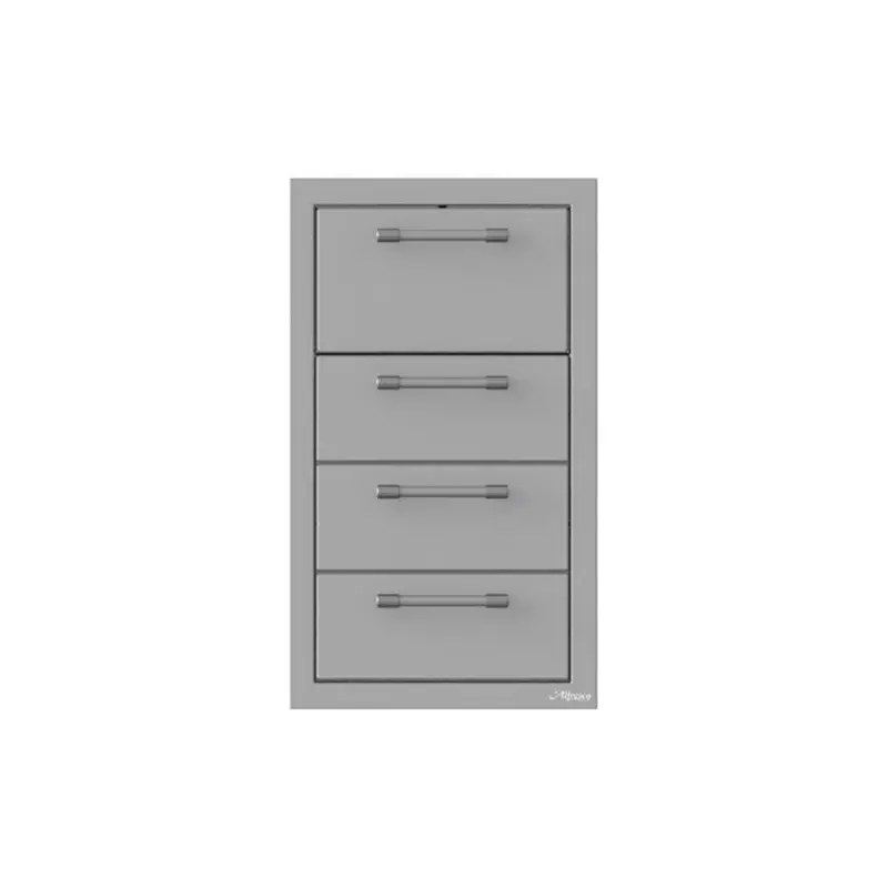 Alfresco 17-Inch Signal Grey Gloss Paper Towel Stand: Functional Three-Drawer Organizer 1