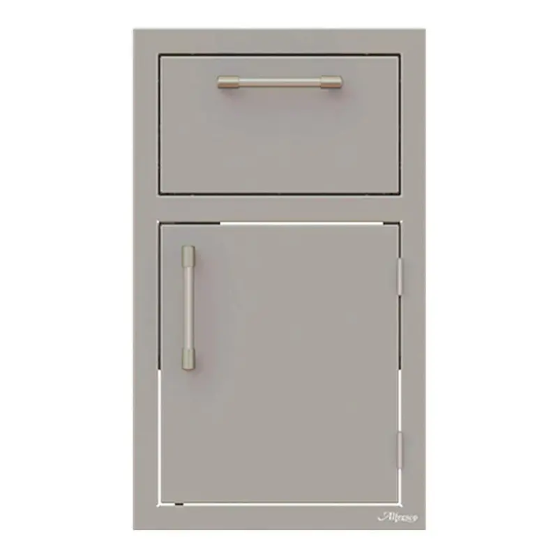 Alfresco 17" Signal White Gloss Single-Drawer Cabinet With Right-Swing Door 1