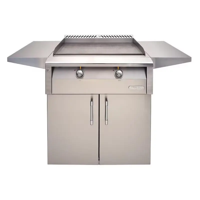 Alfresco 30" Standard Gas Griddle – Dual-Zone Thermostatic Control With 30" Two-Door Mobile Cart 1