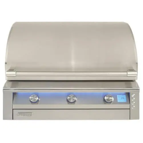 Alfresco 36" Intelligent Professional 3-Burner Built-In Natural Gas Grill In Raspberry Red Gloss 1