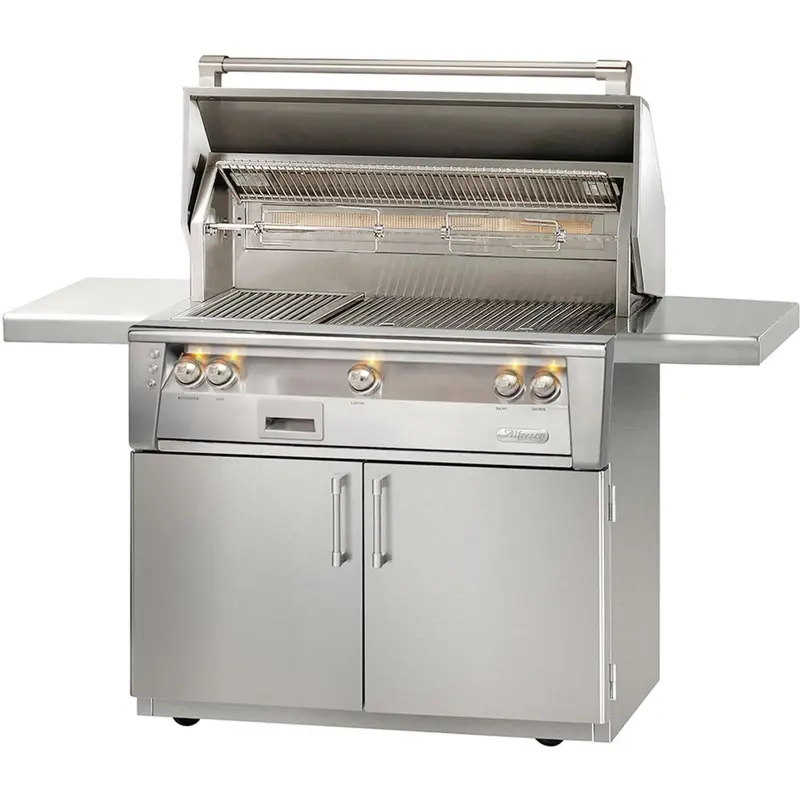 Alfresco Luxury 42" Light Green Gloss Lp Grill With Searzone™ – 2 Main + 1 Sear Burner 1