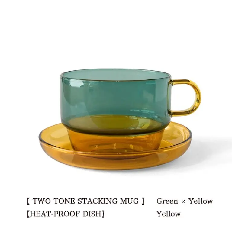 Amabro Ware Stackable Dual-Tone Ceramic Mug Set 1