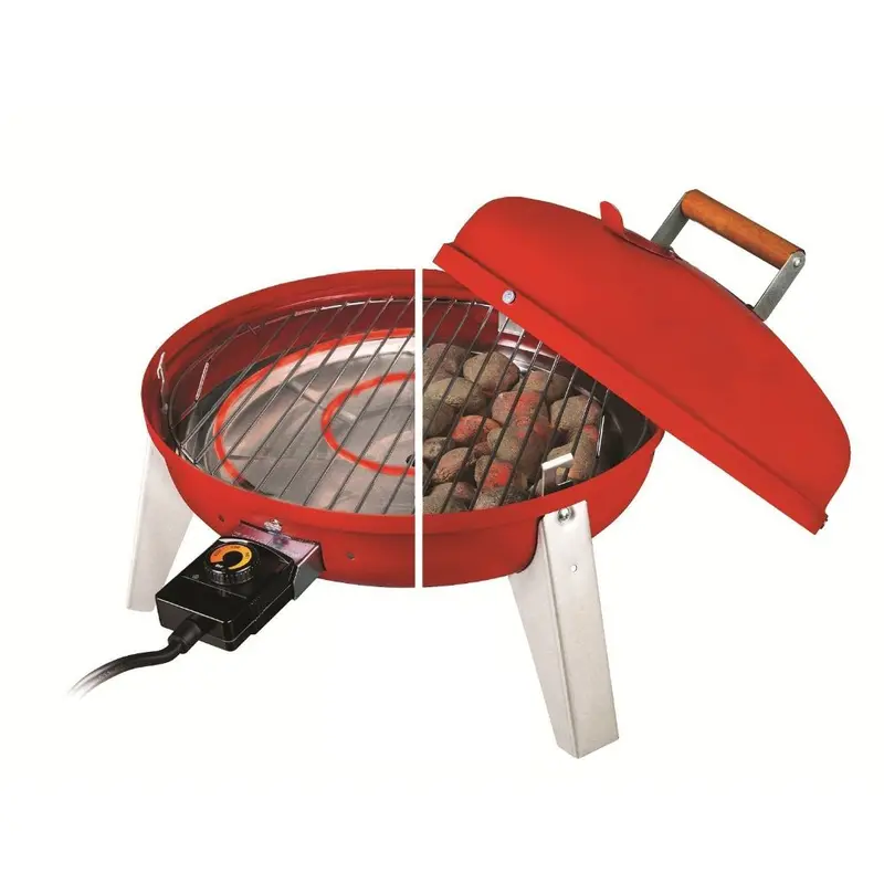 Americana 21" Wherever Dual-Fuel Grill – Red Portable Charcoal & Electric Model 1