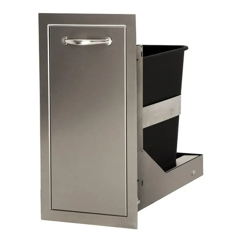 Artisan 15" Stainless Steel Roll-Out Trash Drawer 1