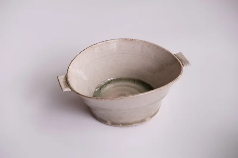 Ash-Glazed Ceramic Bowl By Japanese Artist Kei Kawachi 1