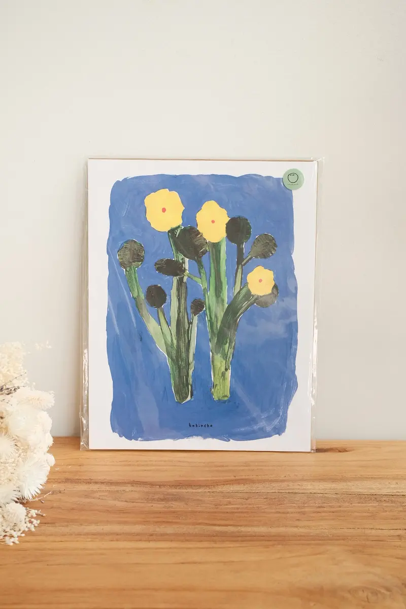 Babincho Art Print: Floral Motif – 21.5 × 27.5 Cm 1