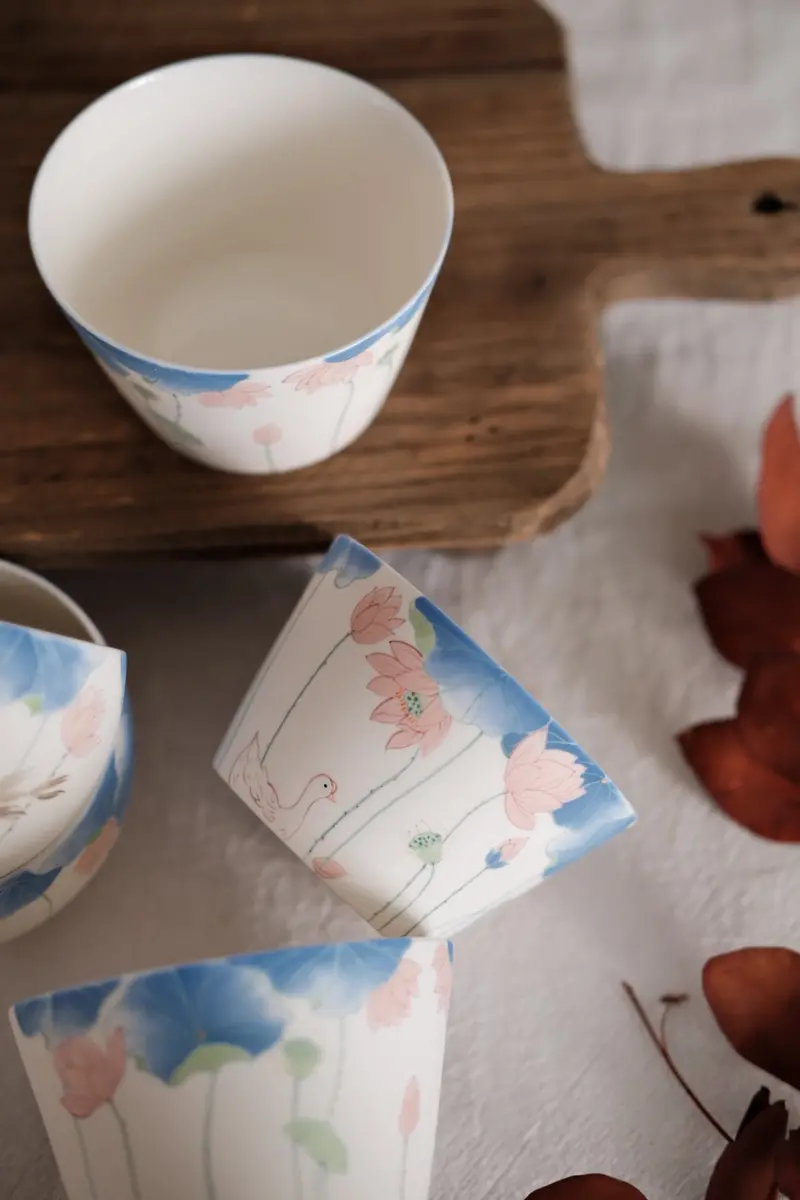 Baizhi Studio Lotus-Shaped Ceramic Coffee And Tea Cups 1