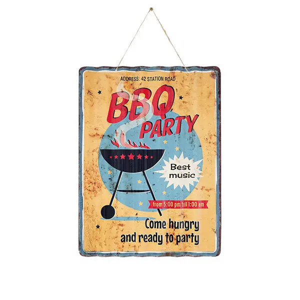 'Bbq Party' Corrugated Cardboard Wall Decor 1