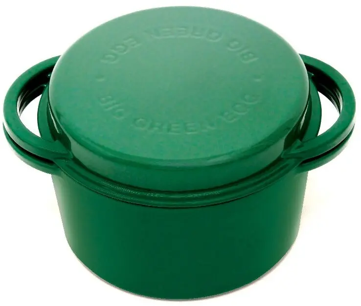 Big Green Egg Round Green Enamel Dutch Oven 1