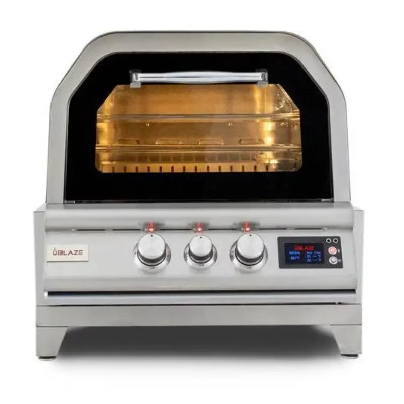 Blaze 26" Tabletop Propane Pizza Oven – Outdoor, Includes Rotisserie Kit & Countertop Sleeve 1