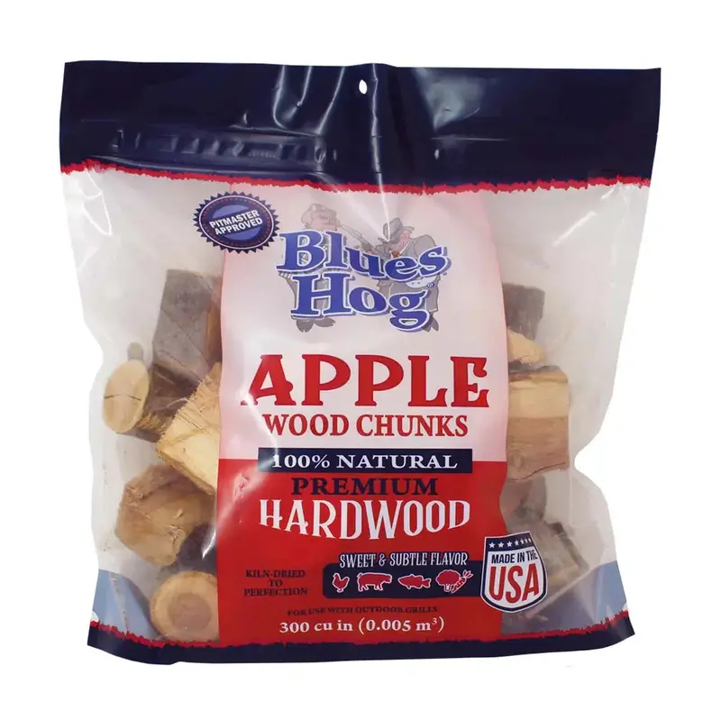 Blues Hog Apple Wood Smoking Chunks – 300 Cubic Inches, 8-Pack 1
