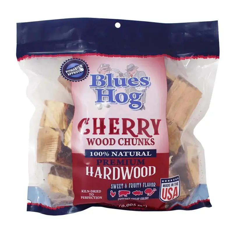Blues Hog Cherry Wood Smoking Chunks – 300 Cubic Inches, 8-Pack 1