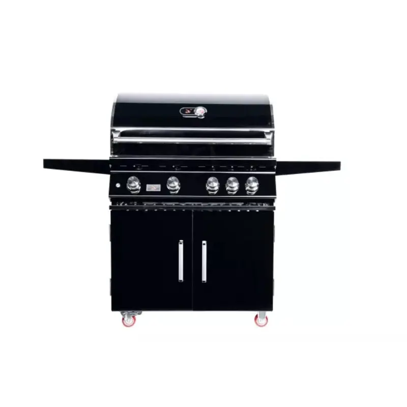 Bonfire Outdoor 34-Inch Freestanding Gas Grill – 4-Burner Black Stainless Steel With Infrared Rear Burner 1
