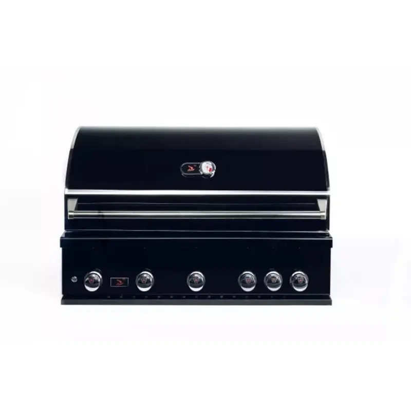 Bonfire Outdoor Prime 500 Series 42-Inch Built-In Gas Grill – 5-Burner Black Stainless Steel With Infrared Rear Burner 1
