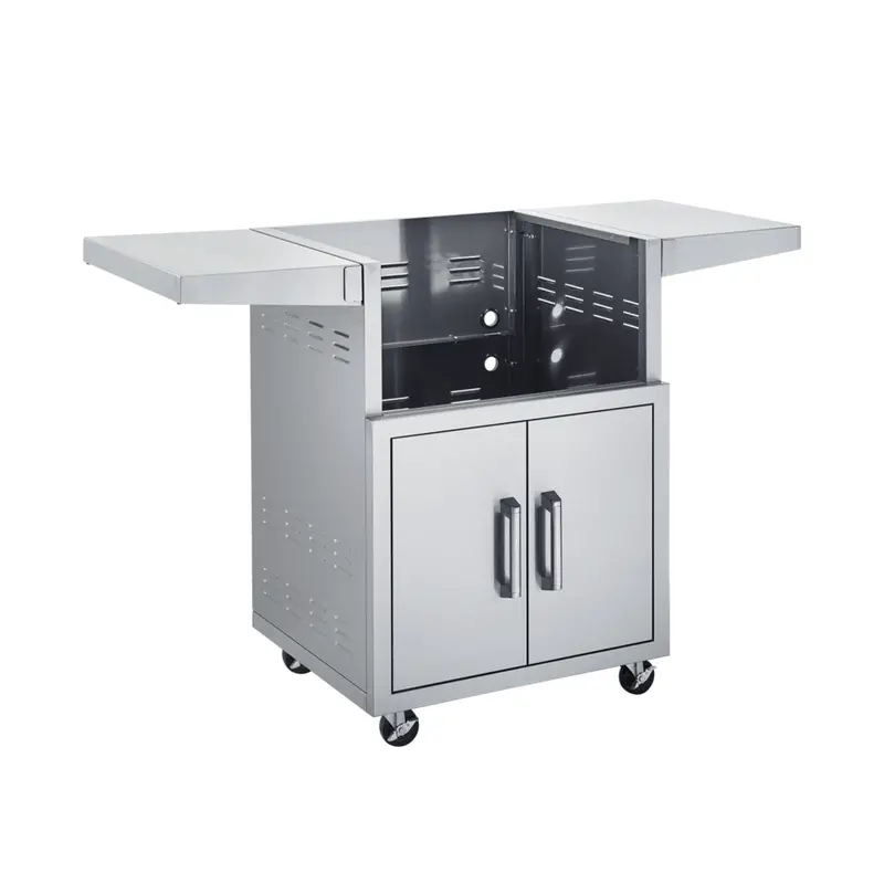 Broilmaster 25" Stainless Steel Grill Cart With Dual Doors & Fold-Down Shelves 1