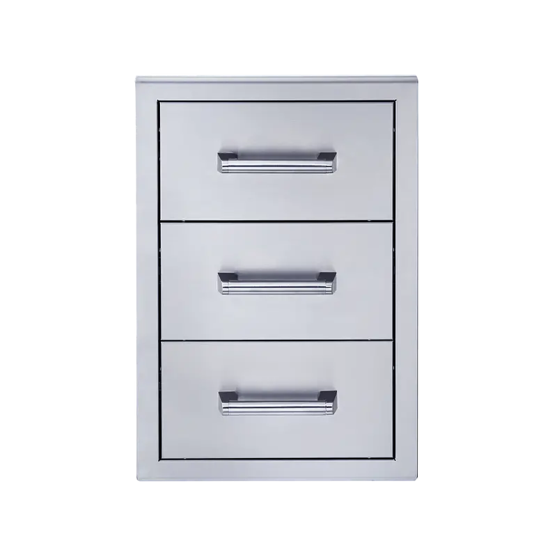 Broilmaster 26" X 18" Stainless Steel Built-In Triple Drawer Cabinet 1