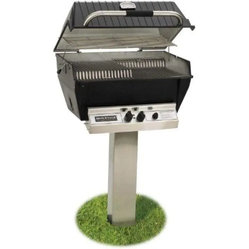 Broilmaster P3X Premium Natural Gas Grill With 48-Inch Stainless Steel In-Ground Post 1