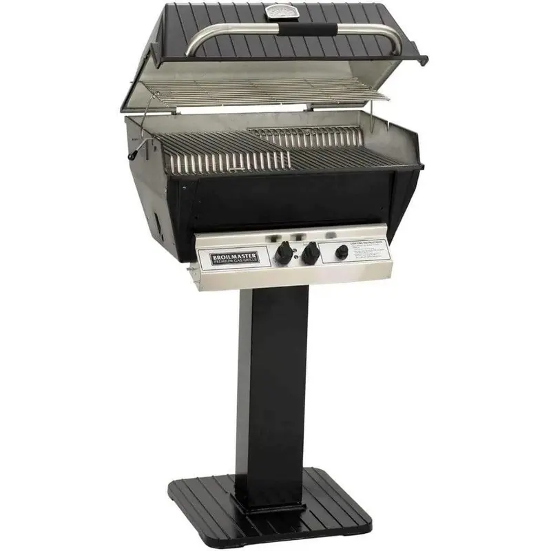 Broilmaster P3X Premium Propane Grill With 26-Inch Black Painted Steel Patio Post 1