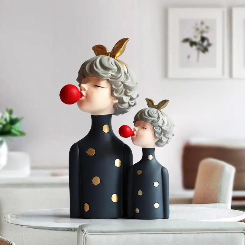 Bubble-Girl Art Sculpture Figurine 1
