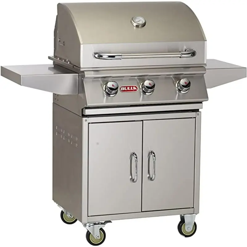 Bull 24-Inch 3-Burner Steer Premium Gas Grill With Cart System 1