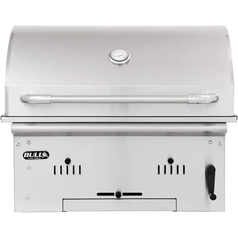 Bull 30-Inch Bison Premium Built-In Charcoal Grill – Heavy-Duty Stainless Construction 1