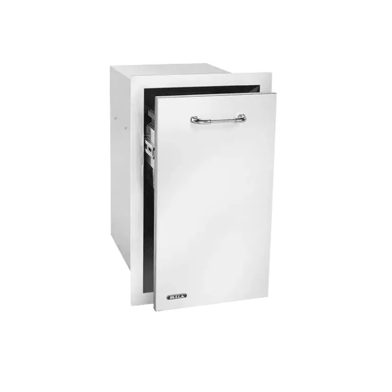 Bull Slim 10-Gallon Stainless Steel Trash Drawer With Integrated Can 1