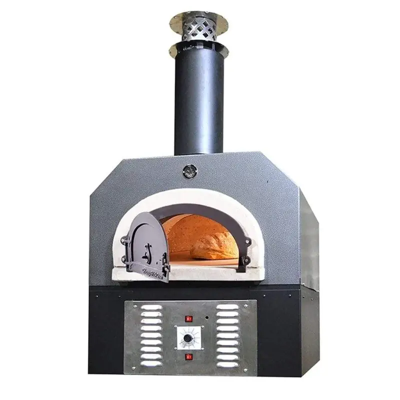 Chicago Brick Oven Cbo-750 Commercial Hybrid Pizza Oven — 38" X 28", Wood & Propane, Silver Vein Hood & Skirt 1