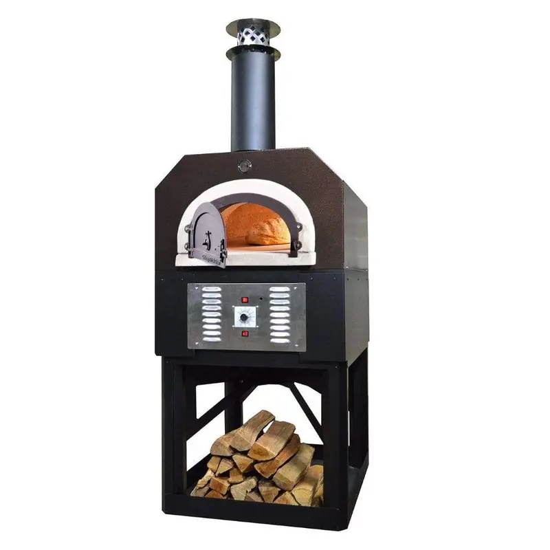 Chicago Brick Oven Cbo-750 Residential Hybrid Pizza Oven – 38" X 28", Wood & Natural Gas, Copper Vein Hood & Black Base 1