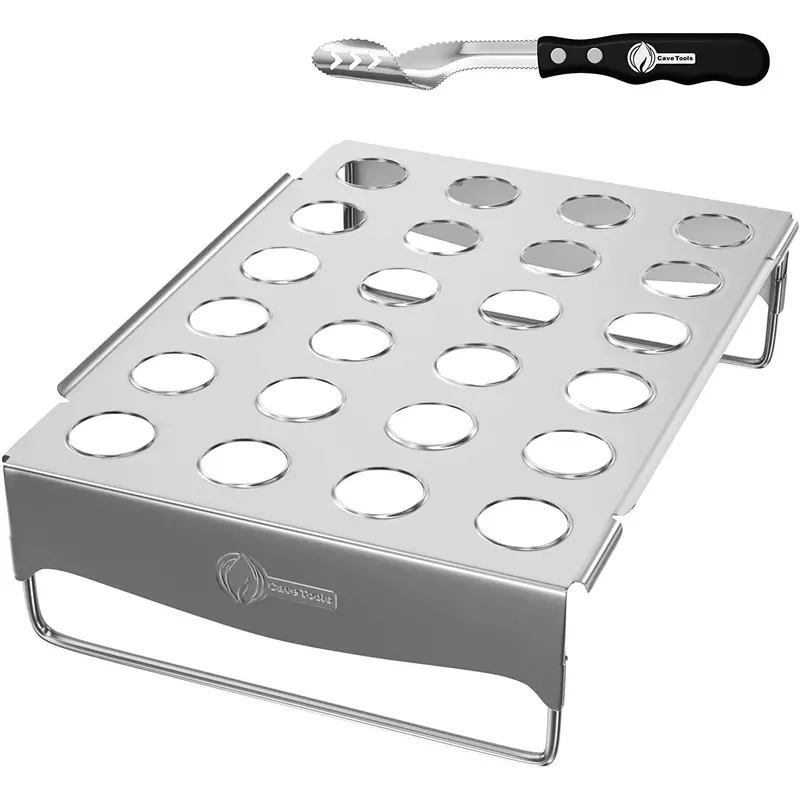 Chicago Brick Oven Chili Pepper Grilling Set — Stainless Steel Rack & Pepper Corer 1