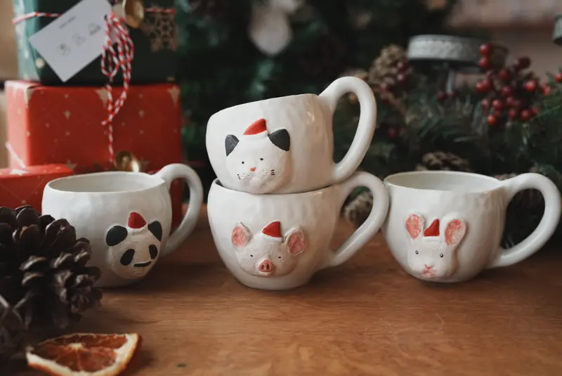 Coco Stone Animal-Design Ceramic Mug (Cs04) 1