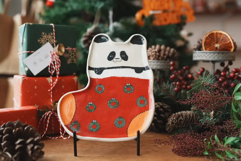Coco Stone Ceramic Panda Serving Plate (Cs03 #3) 1