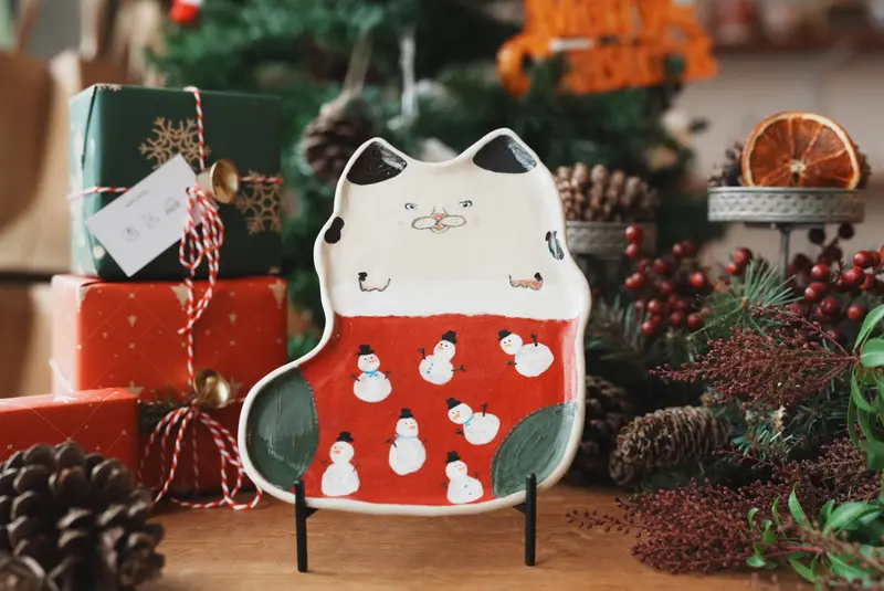 Coco Stone Holiday-Themed Christmas Serving Plate (Cs03 #1) 1