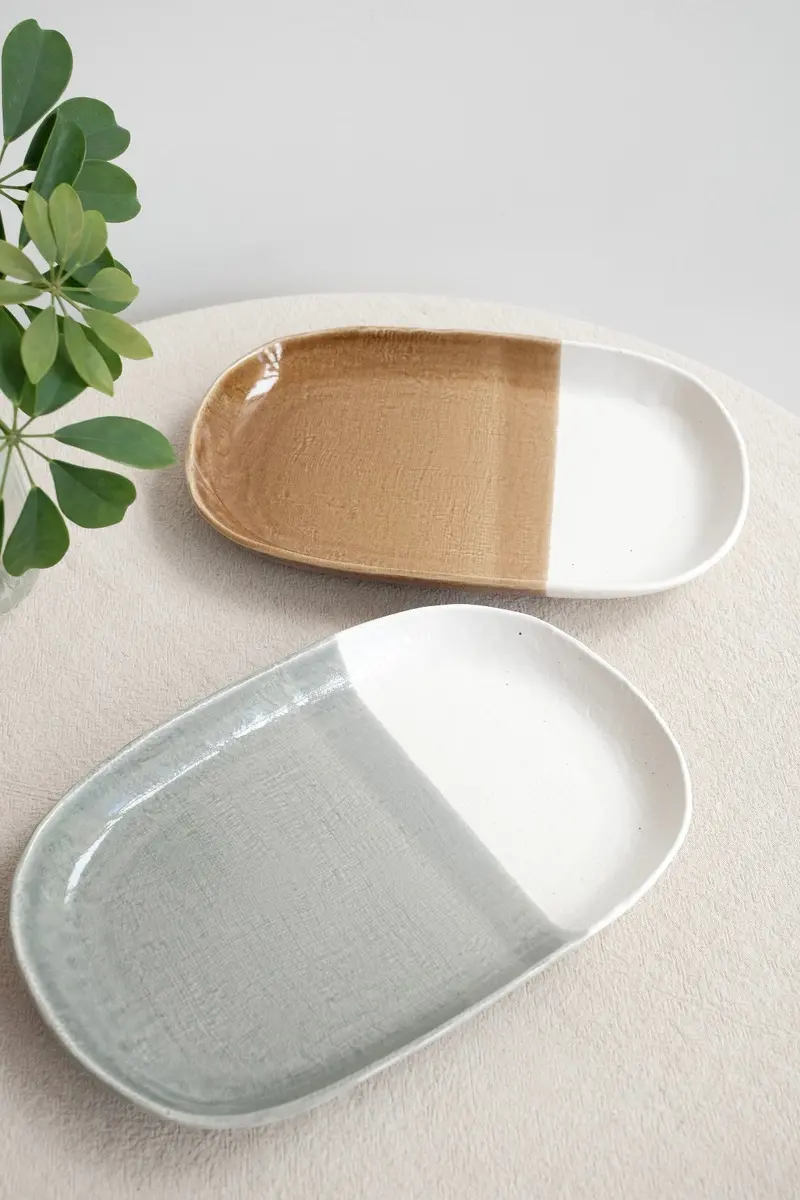 Colorful Assorted Oval Plates – Minoware Stoneware Collection 1