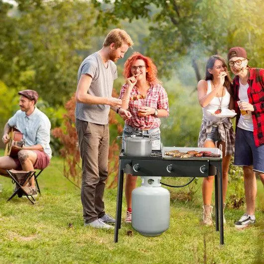 Costway 225,000 Btu Triple-Burner Propane Cooker – Heavy-Duty Outdoor Gas Stove 1