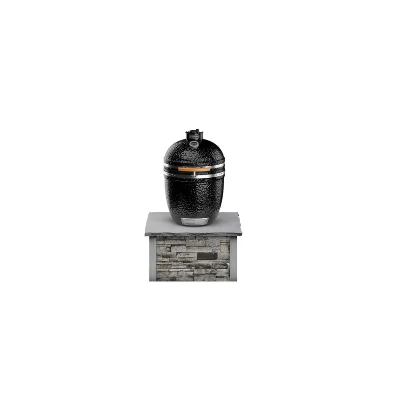 Coyote 3-Foot Gray Stacked Stone Rta Kamado Stand 1