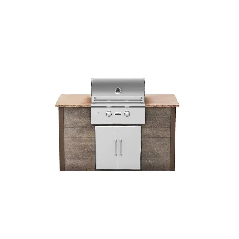 Coyote 5-Foot Brown Weathered Wood Rta Grill Island 1