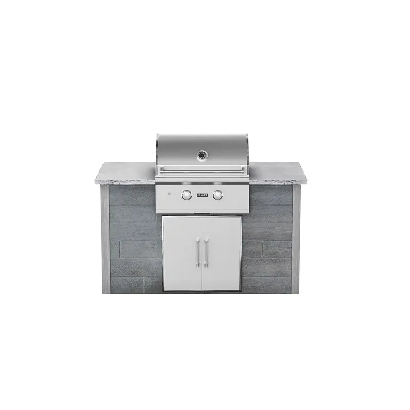 Coyote 5-Foot Gray Weathered Wood Rta Grill Island 1