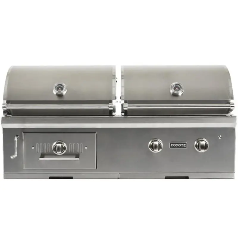 Coyote 50" Dual-Fuel Built-In Grill: 2-Burner Lp Gas + Charcoal Hybrid 1