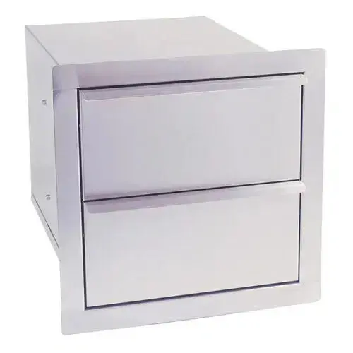 Dragon Fire 17-Inch Dual-Compartment Stainless Steel Storage Drawer 1
