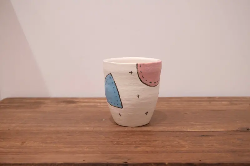 Emishi Kobo Free-Form Colored Ceramic Cup (Ek30) By Tanabe Yū & Mihoko 1