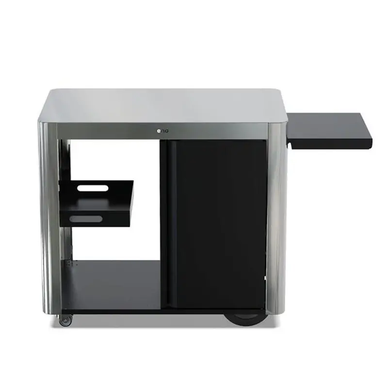 Eno Achille 92 Cm Stainless Steel Trolley With Enclosed Door 1