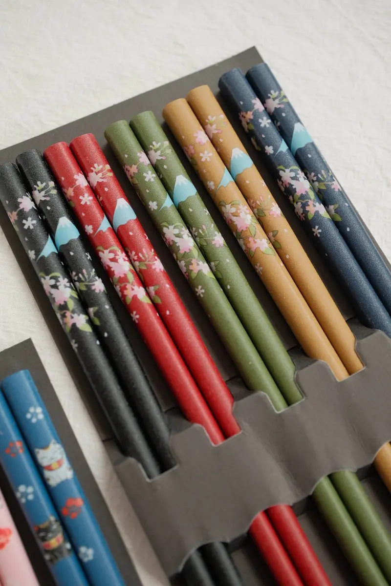 Five-Piece Japanese Chopstick Assortment – Mixed Styles 1