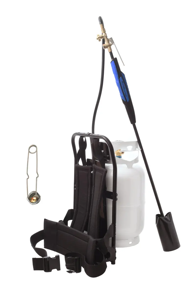Flame King 10Lb Propane Tank Kit With 500,000 Btu Torch And Metal Backpack Carrier 1