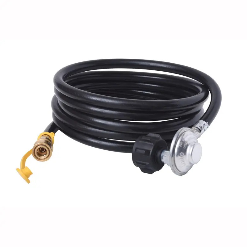 Flame King 12-Foot Quick-Connect Propane Regulator Hose 1