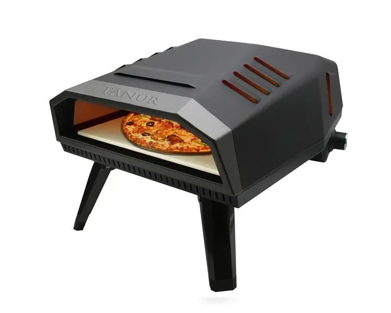 Flame King 12-Inch Portable Propane Pizza Oven With Baking Stone 1