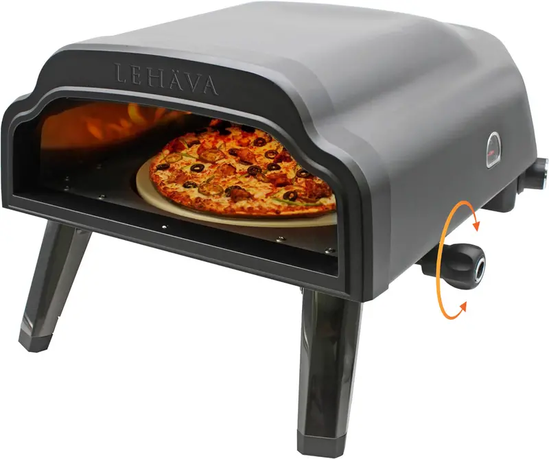Flame King 14-Inch Portable Propane Pizza Oven With 360° Rotating Stone 1