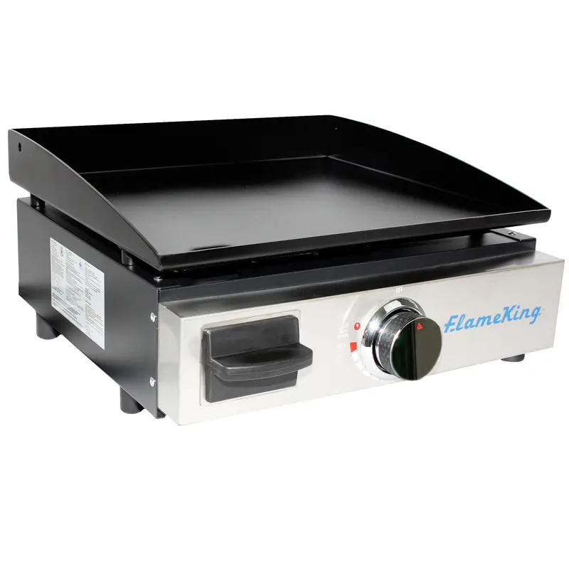 Flame King 17-Inch Portable Lp Griddle With Integrated Regulator – Rv Pull-Out Ready 1